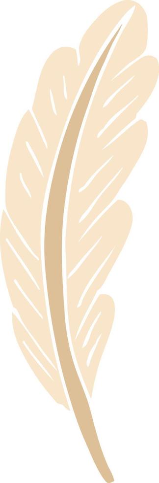 cartoon doodle white feather vector