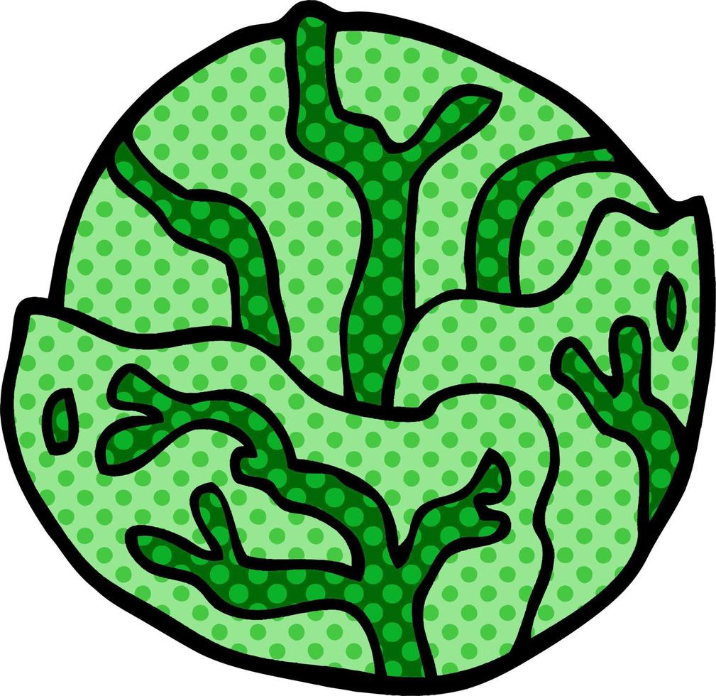 cartoon doodle cabbage vector