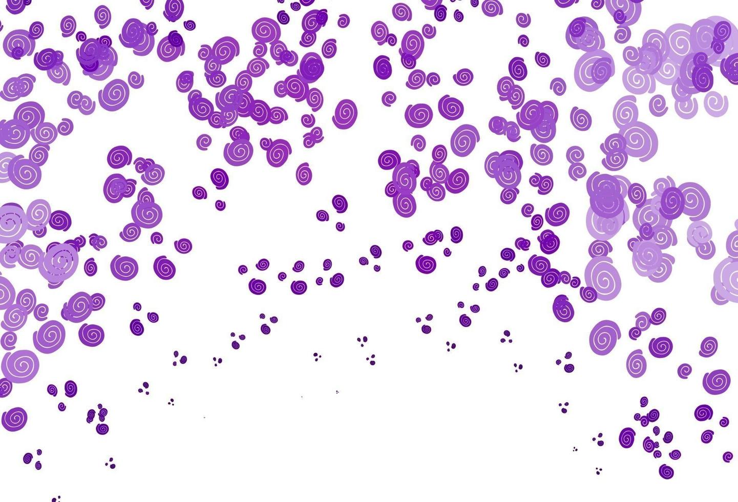 Fondo de vector violeta claro con círculos curvos.