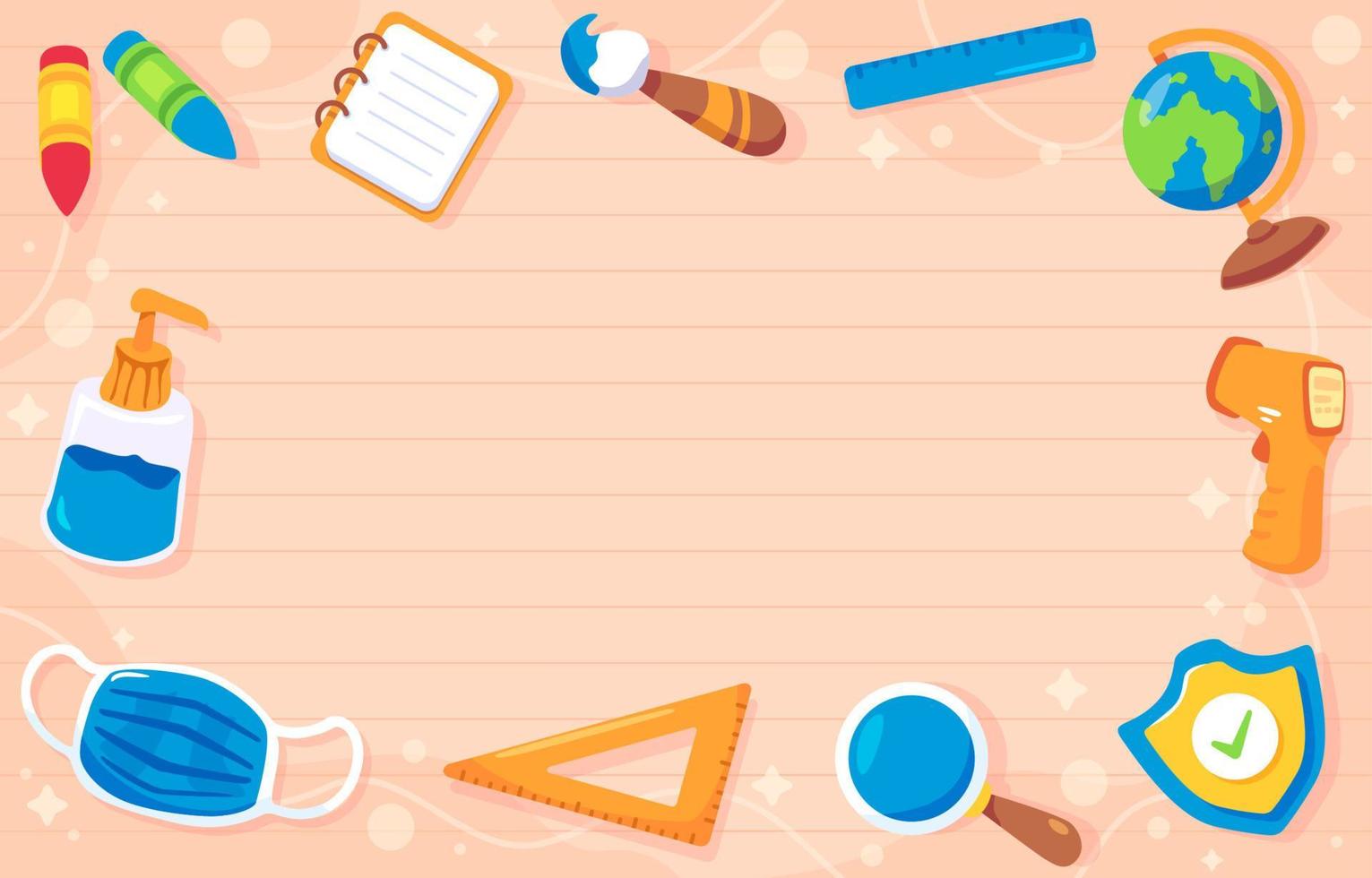 Back to School New Normal Background vector