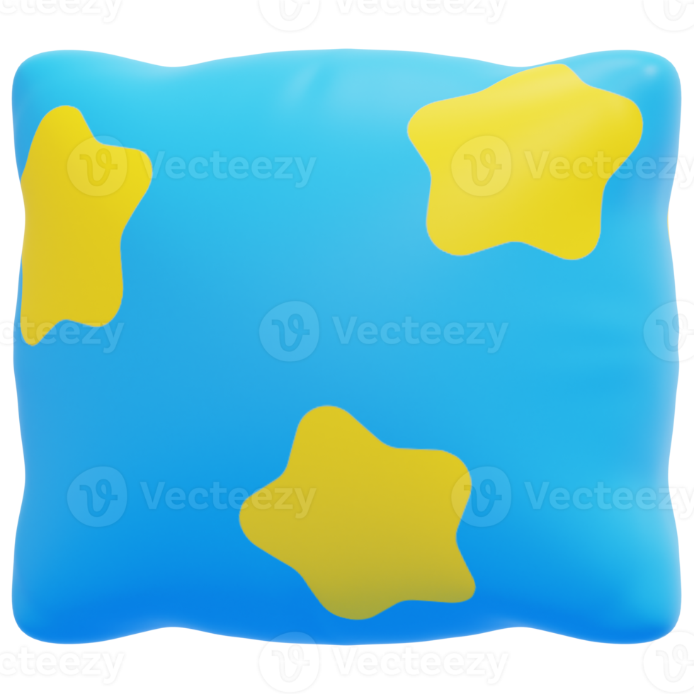 pillow 3d render icon illustration png