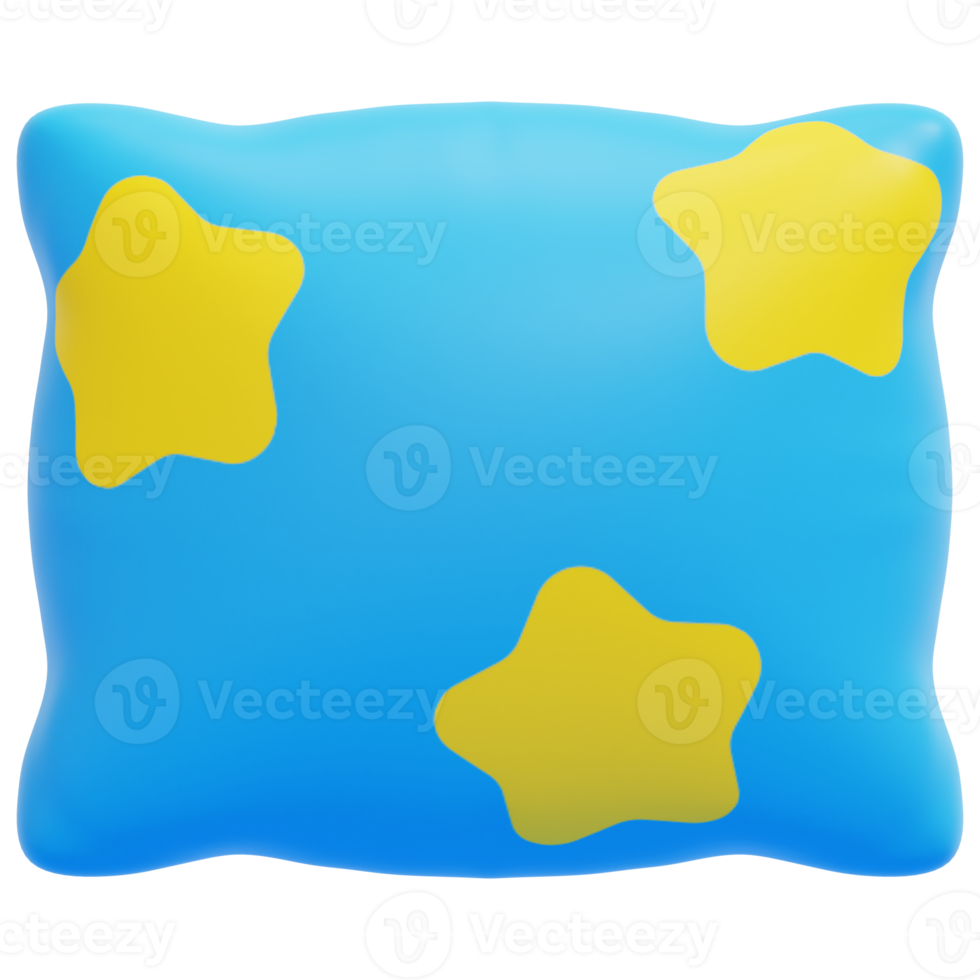 pillow 3d render icon illustration png