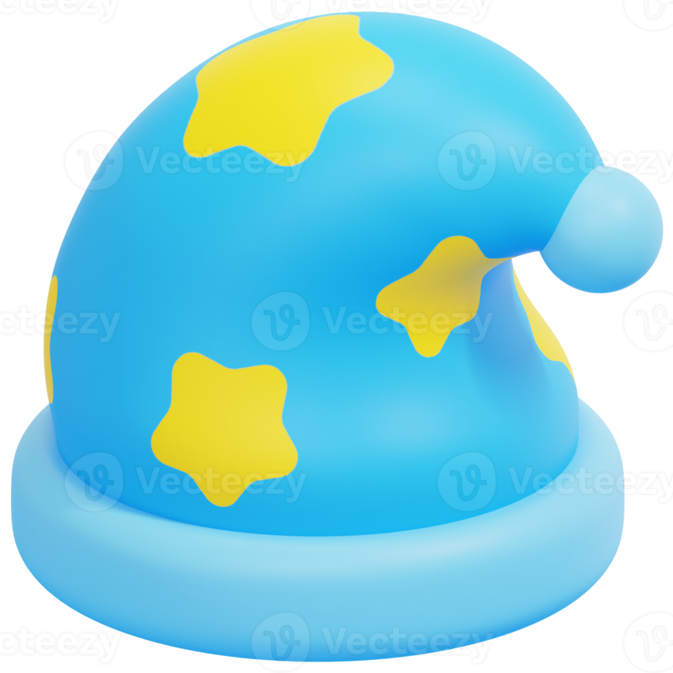 sleeping hat 3d render icon illustration png