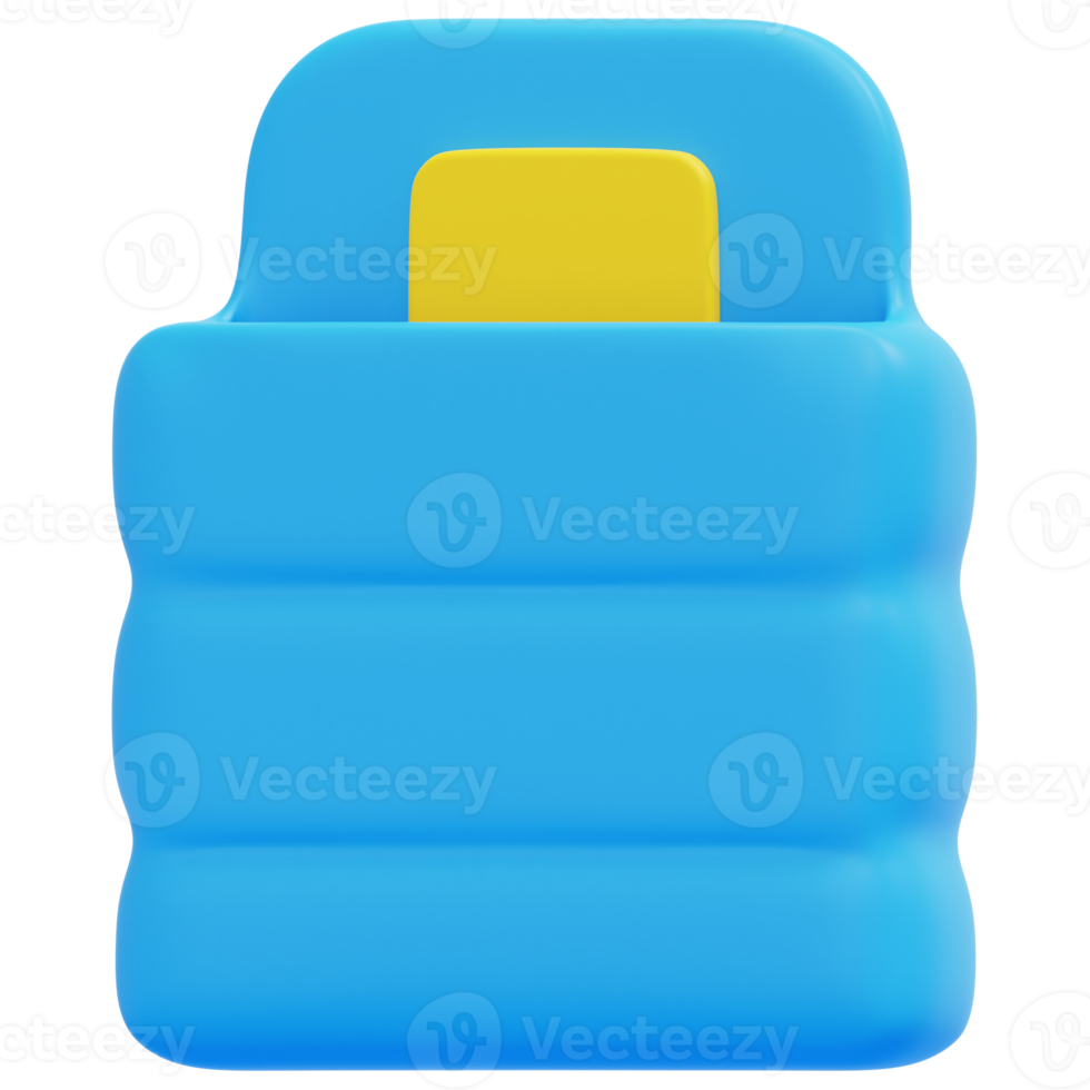 sleeping bag 3d render icon illustration png