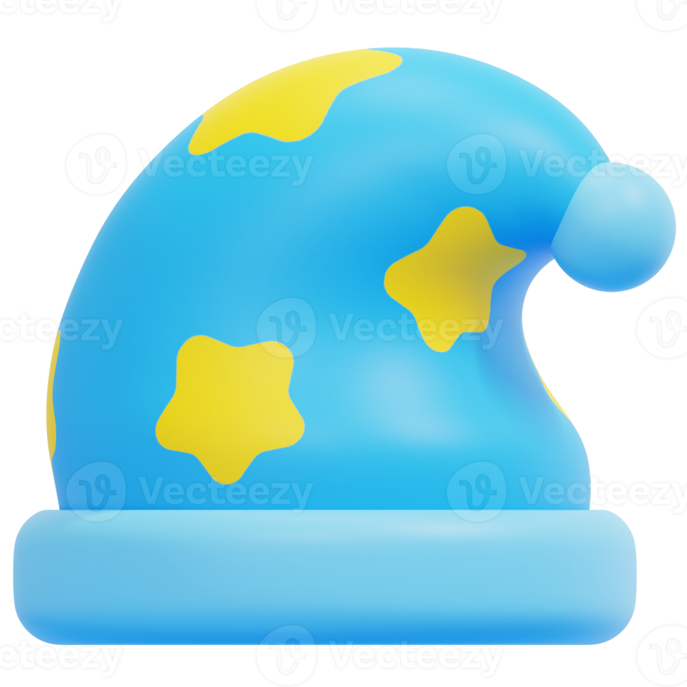 sleeping hat 3d render icon illustration png