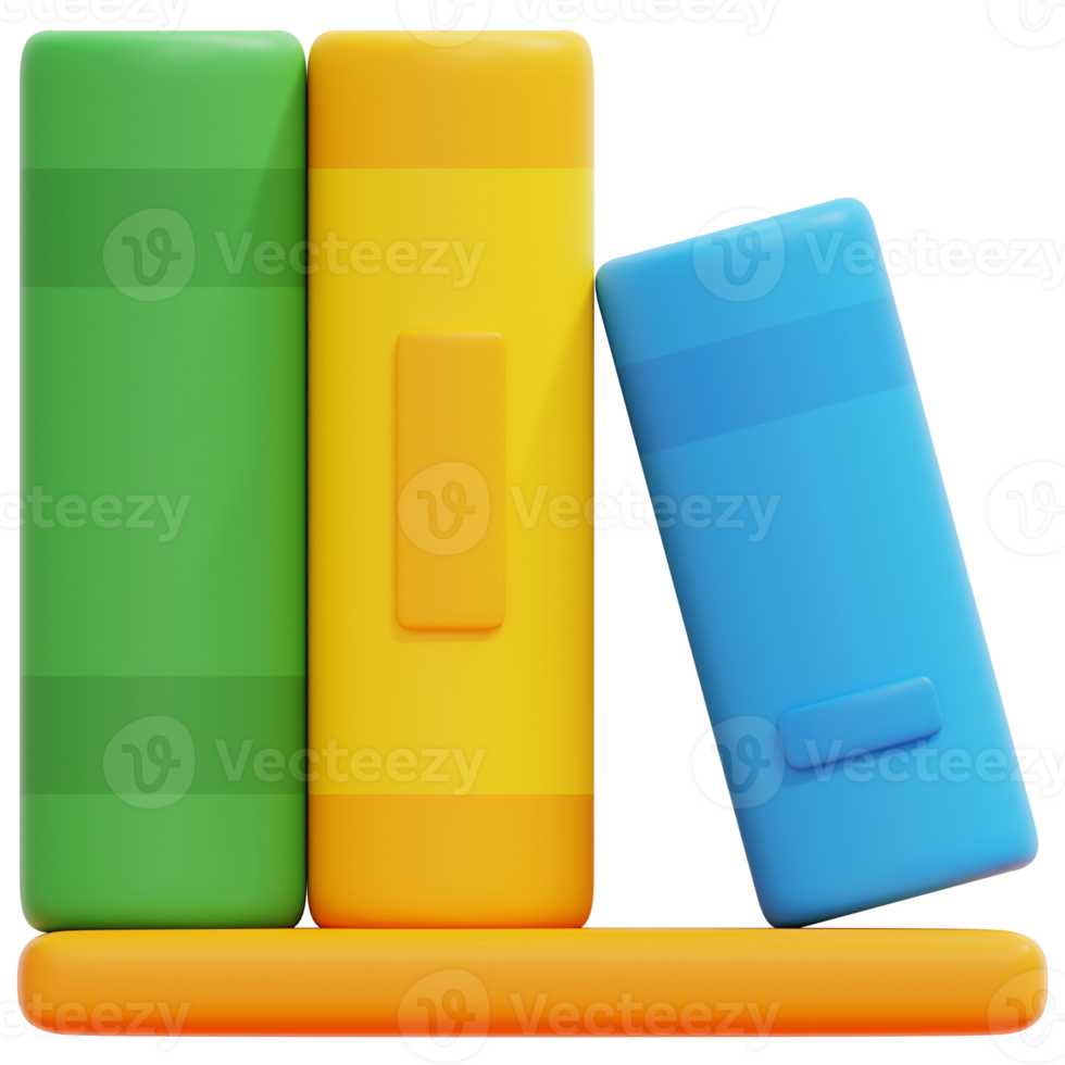 illustration d'icône de rendu 3d de livre png