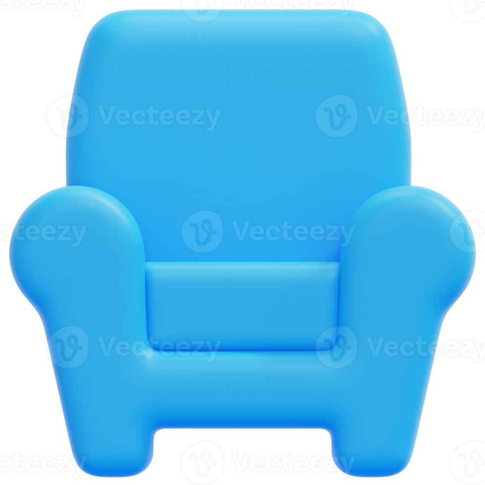 chair 3d render icon illustration png