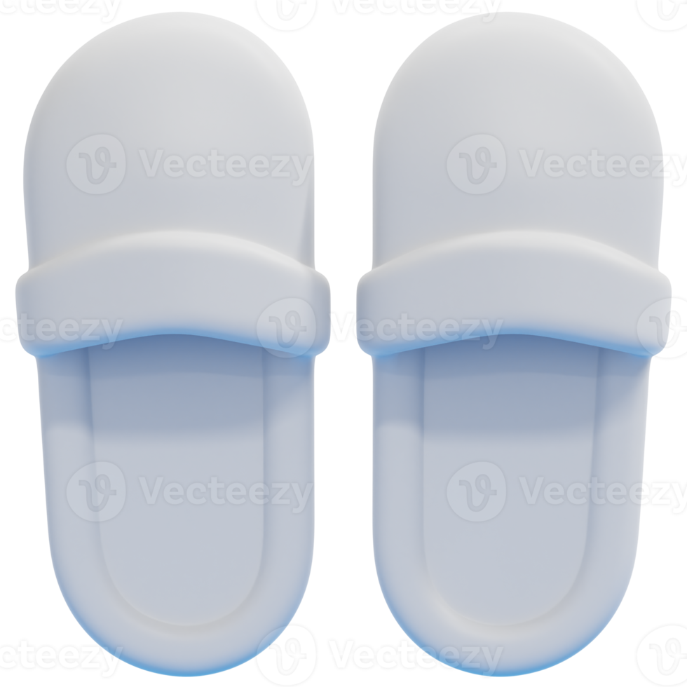 slipper 3d render icon illustration png