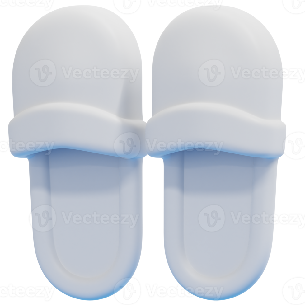 slipper 3d render icon illustration png