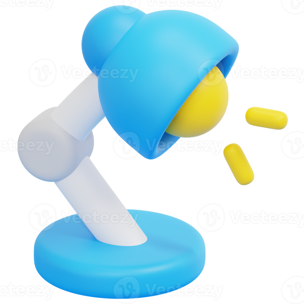 table lamp 3d render icon illustration png