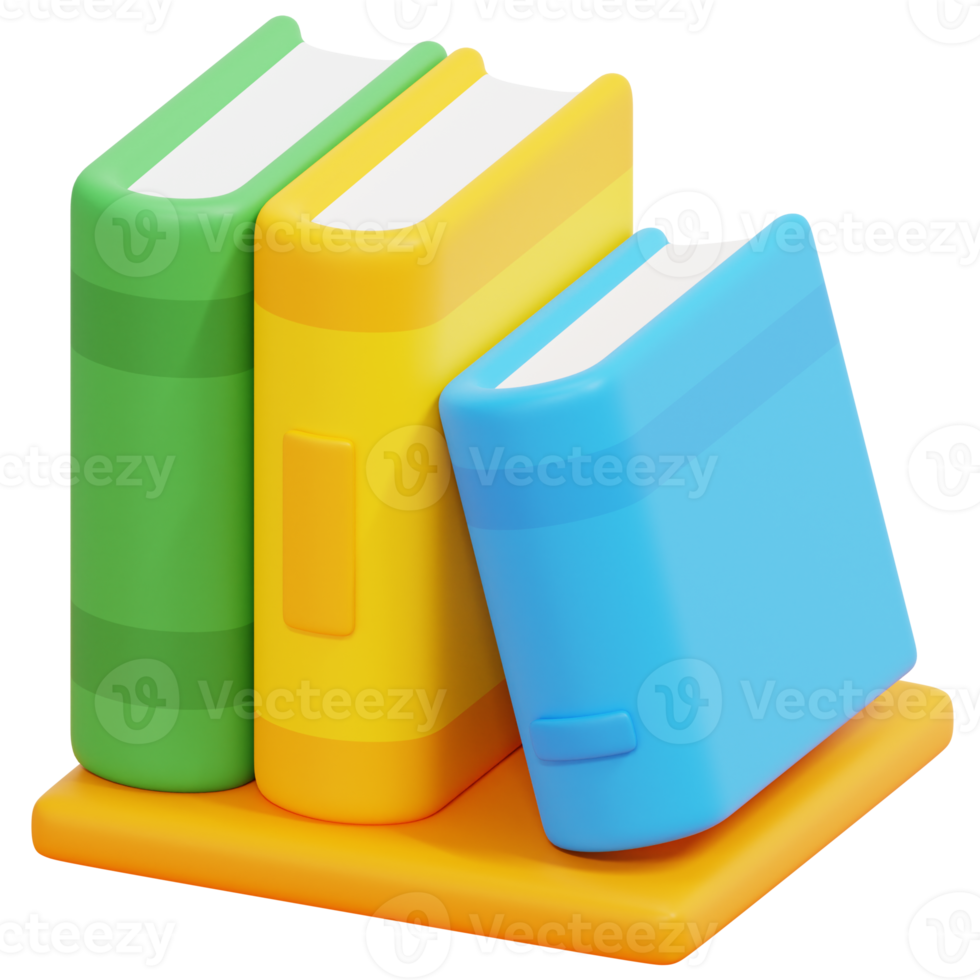 book 3d render icon illustration png