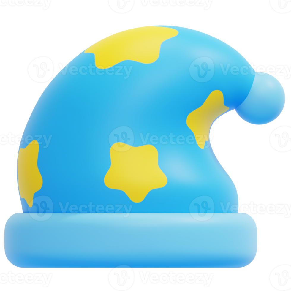 sleeping hat 3d render icon illustration png