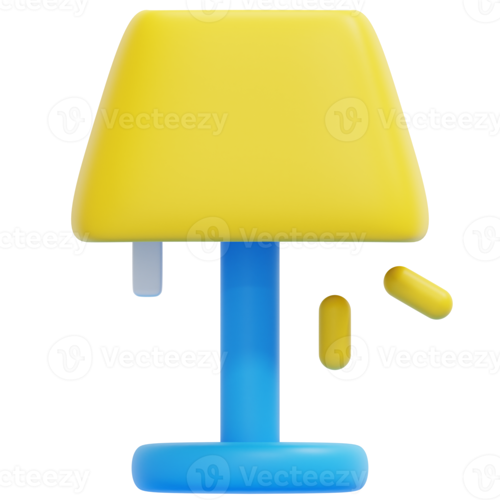 floor lamp 3d render icon illustration png