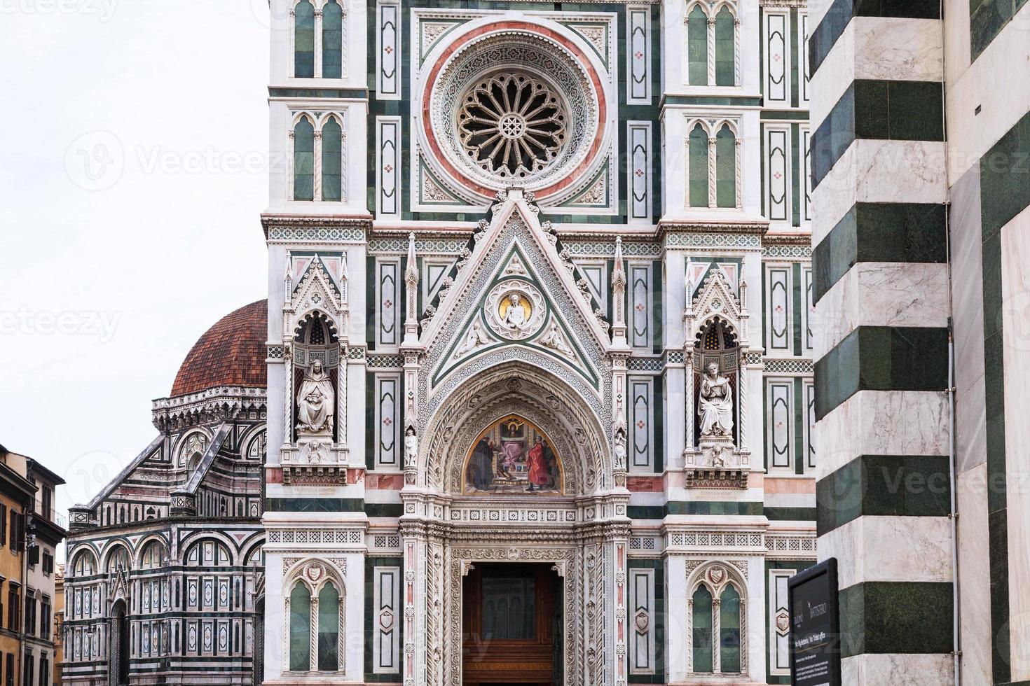decor of wall of Duomo Cathedral in Florence photo