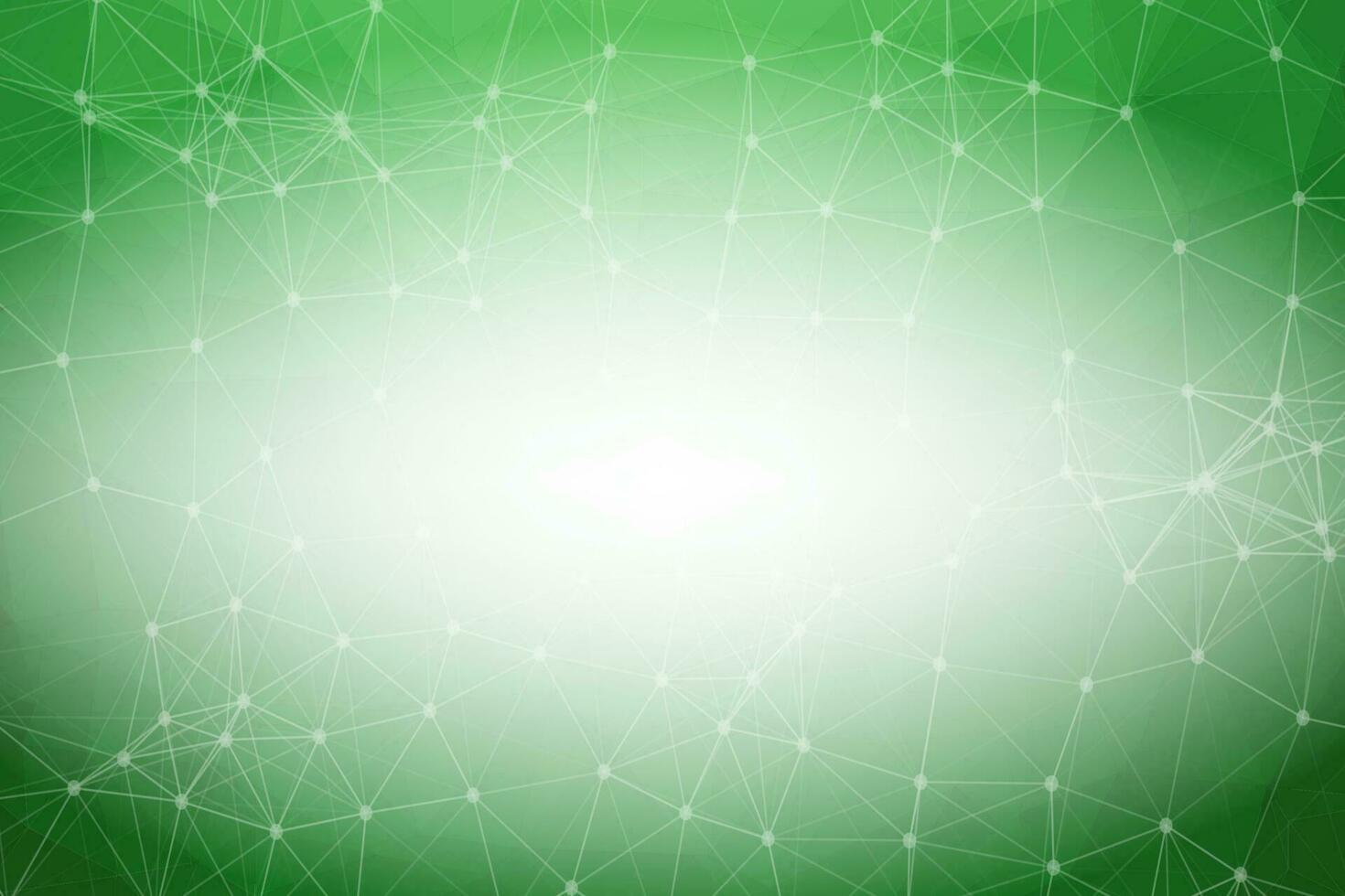 Abstract Green Polygonal Space Background with Connecting Dots and Lines.  Connection structure and science background. Futuristic HUD design. vector
