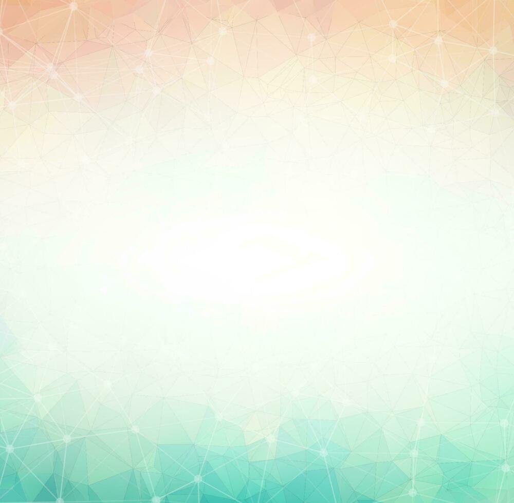 Geometric Light Green Polygonal background molecule and communication. Connected lines with dots. Minimalism background. Concept of the science, chemistry, biology, medicine, technology. vector