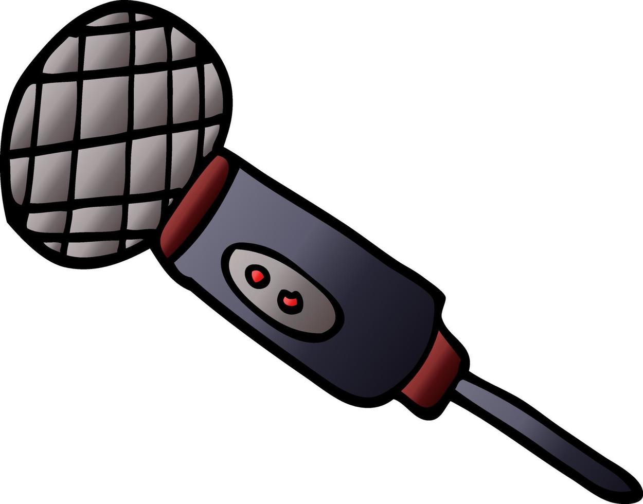 cartoon doodle microphone vector