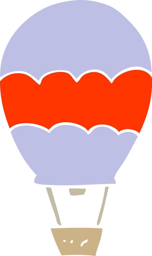 flat color illustration of a cartoon hot air balloon vector