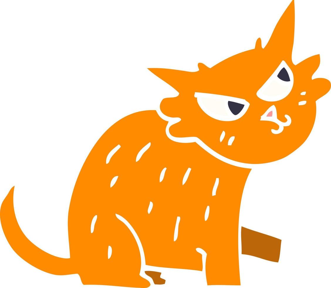 cartoon doodle ginger cat vector