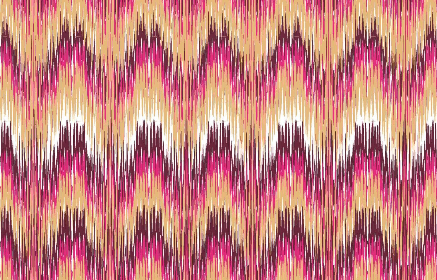 tela ikat de patrones sin fisuras estilo de bordado tradicional étnico geométrico. diseño para fondo, alfombra, estera, sarong, ropa, ilustración vectorial. vector