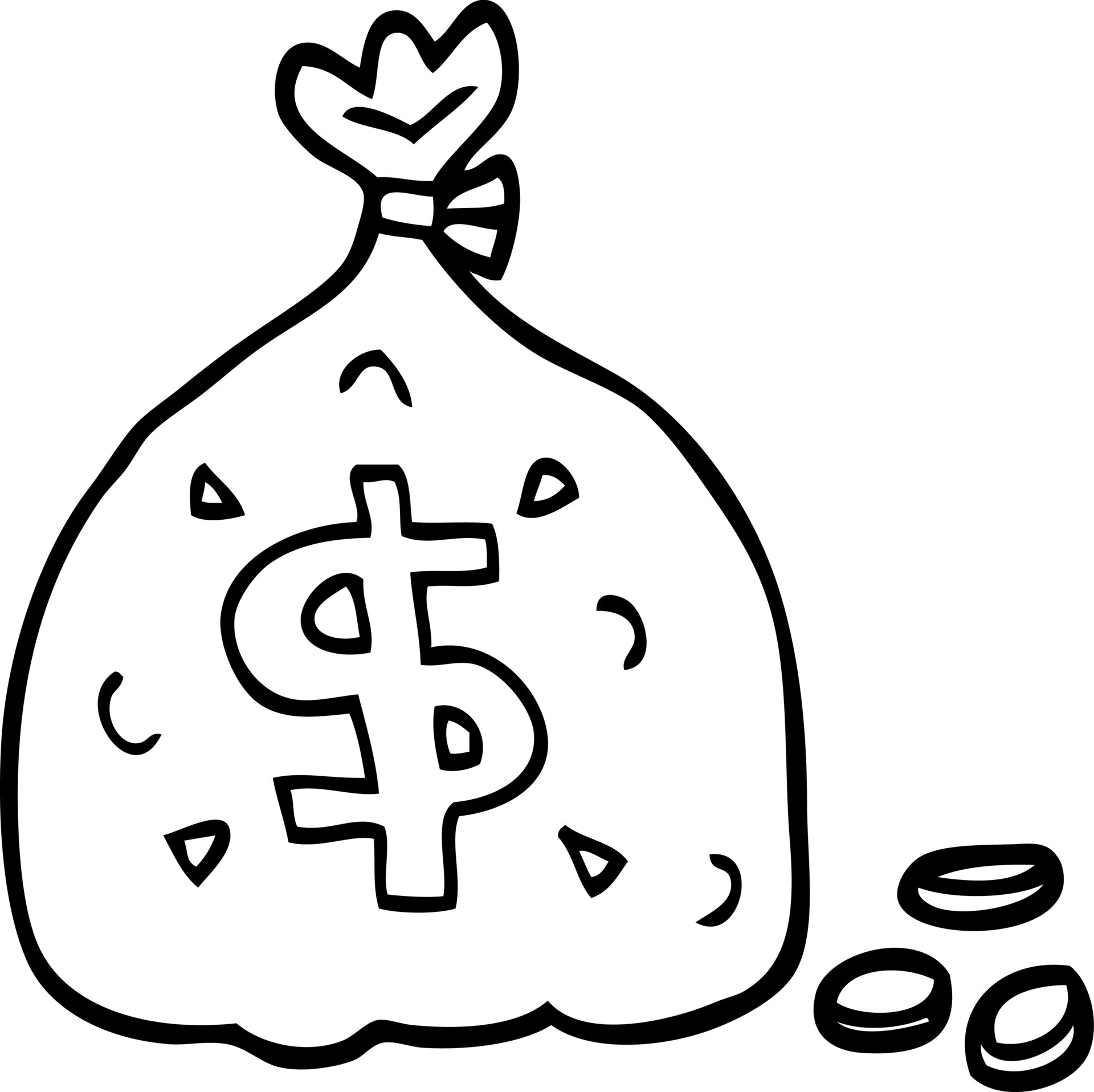 Hand drawn money bag element Doodle sketch style Drawing line simple money  bag icon Isolated vector illustration 20263885 Vector Art at Vecteezy