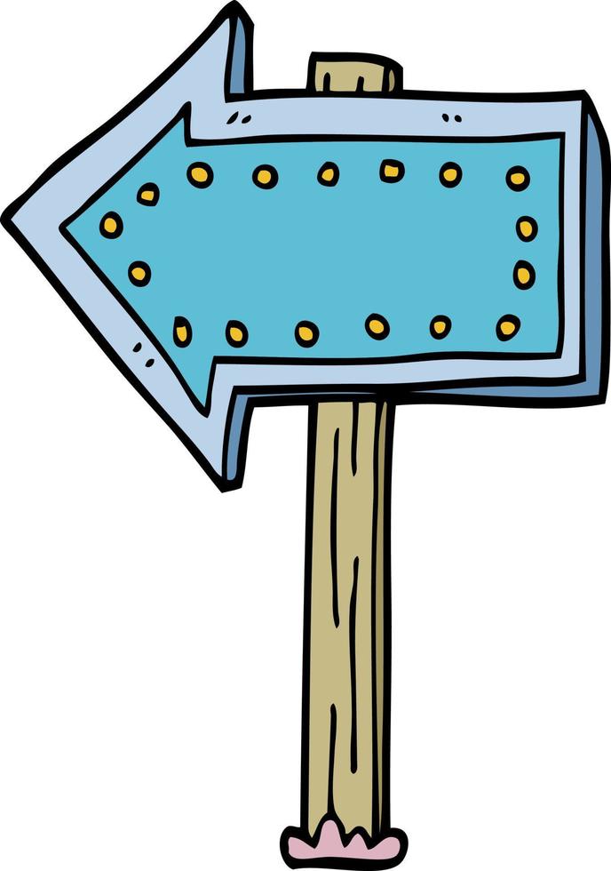cartoon doodle light up arrow vector