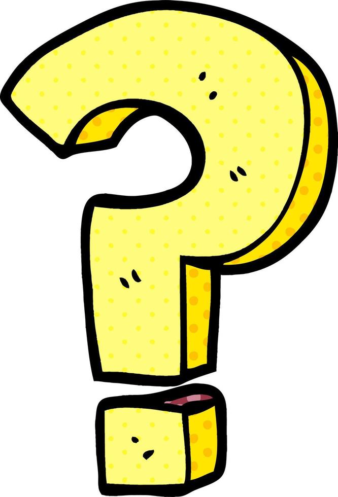 cartoon doodle question mark vector