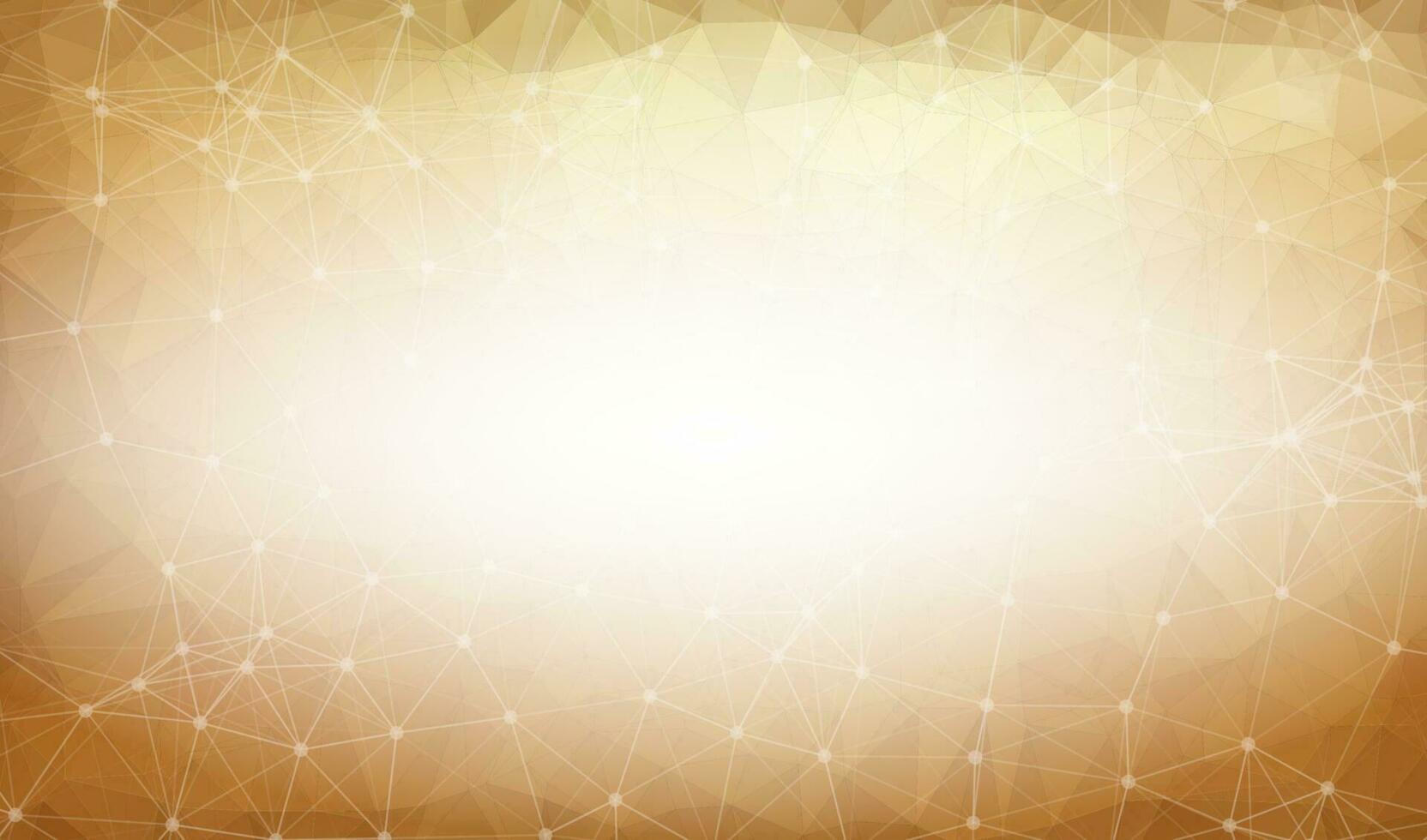 Abstract Dark Brown Polygonal Space Background with Connecting Dots and Lines.  Connection structure and science background. Futuristic HUD design. vector