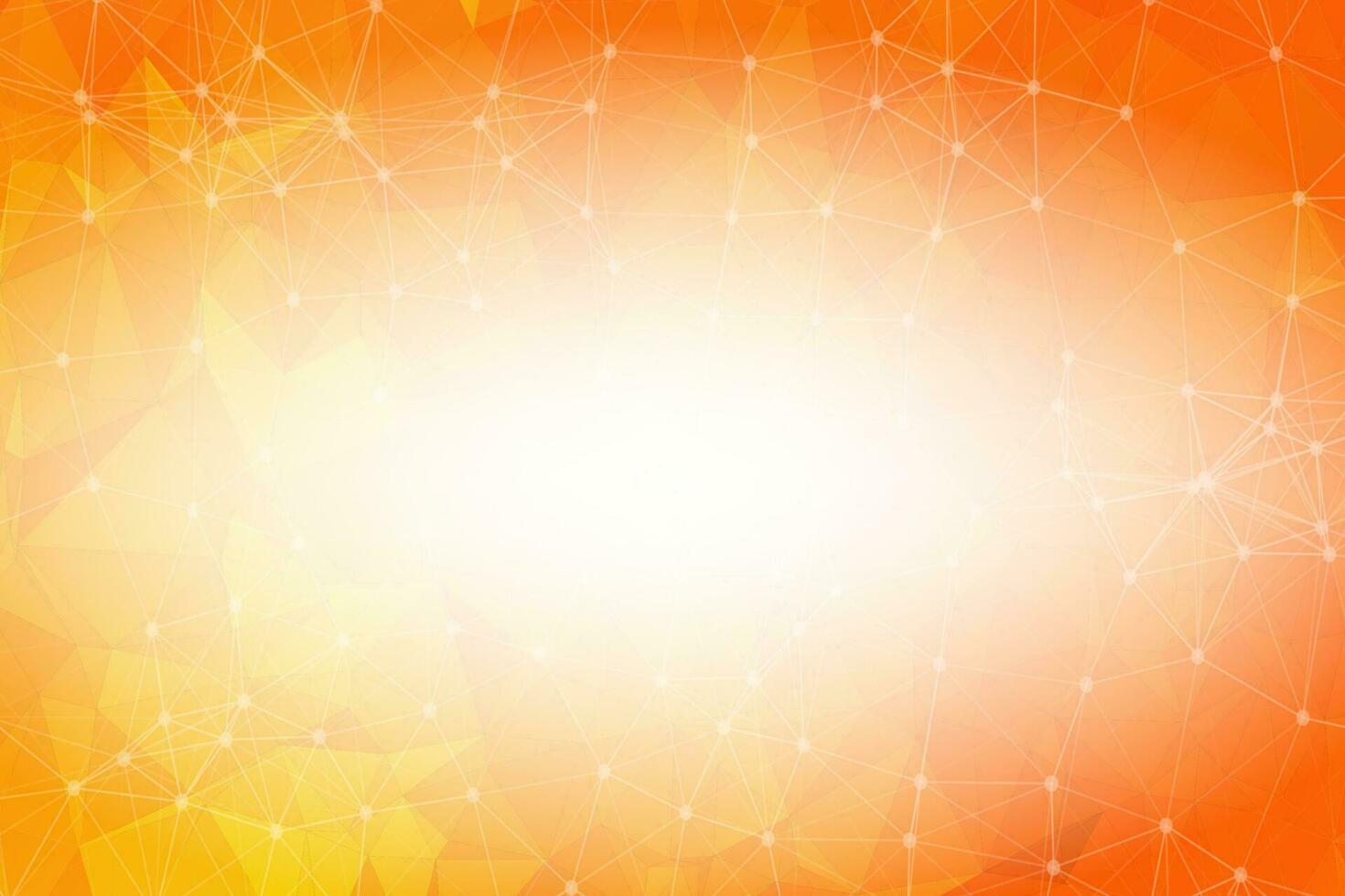 Orange low poly background. Polygonal design pattern. Bright mosaic modern geometric design, Creative Design Templates. Connected lines with dots. vector