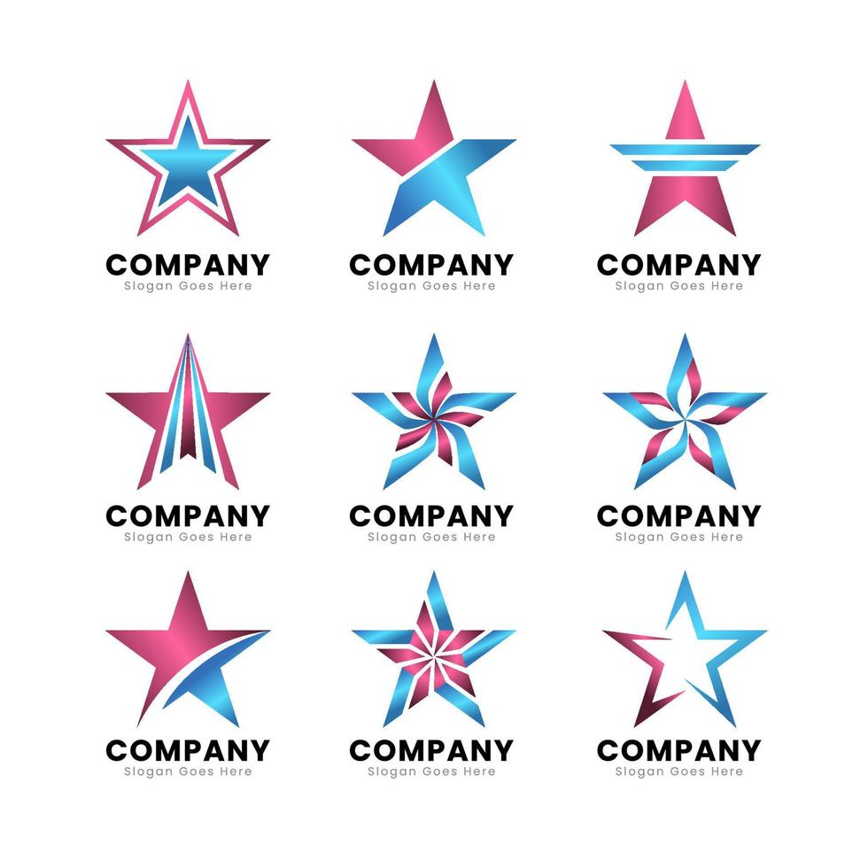 Gradient Star Logo Collections vector