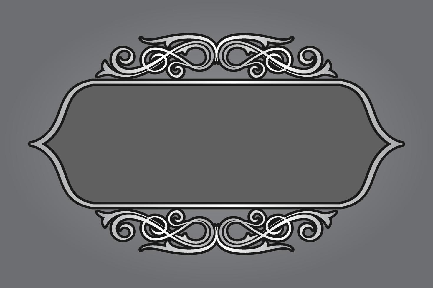 vintage frame  classic decoration  antique carving vector
