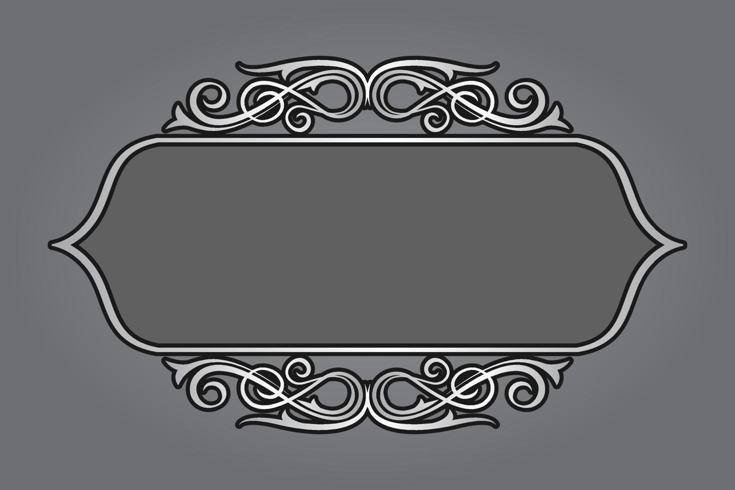 vintage frame  classic decoration  antique carving vector