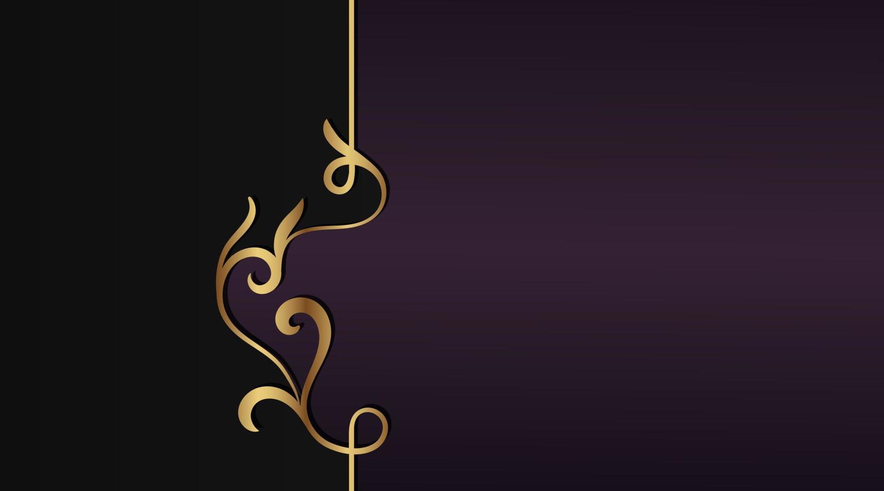 simple background with gold ornament border vector