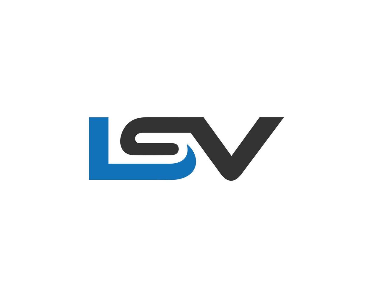vector lsv carta concepto logo diseño plantilla ilustración.
