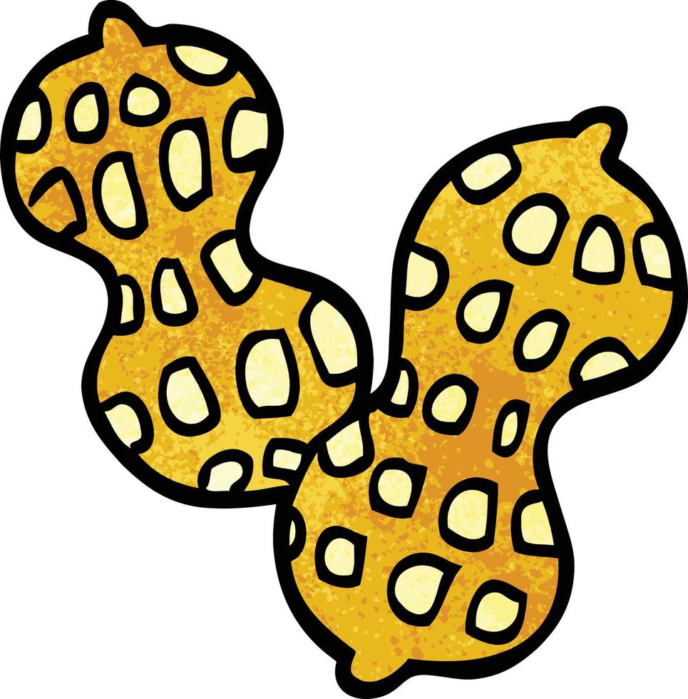 cartoon doodle peanut vector