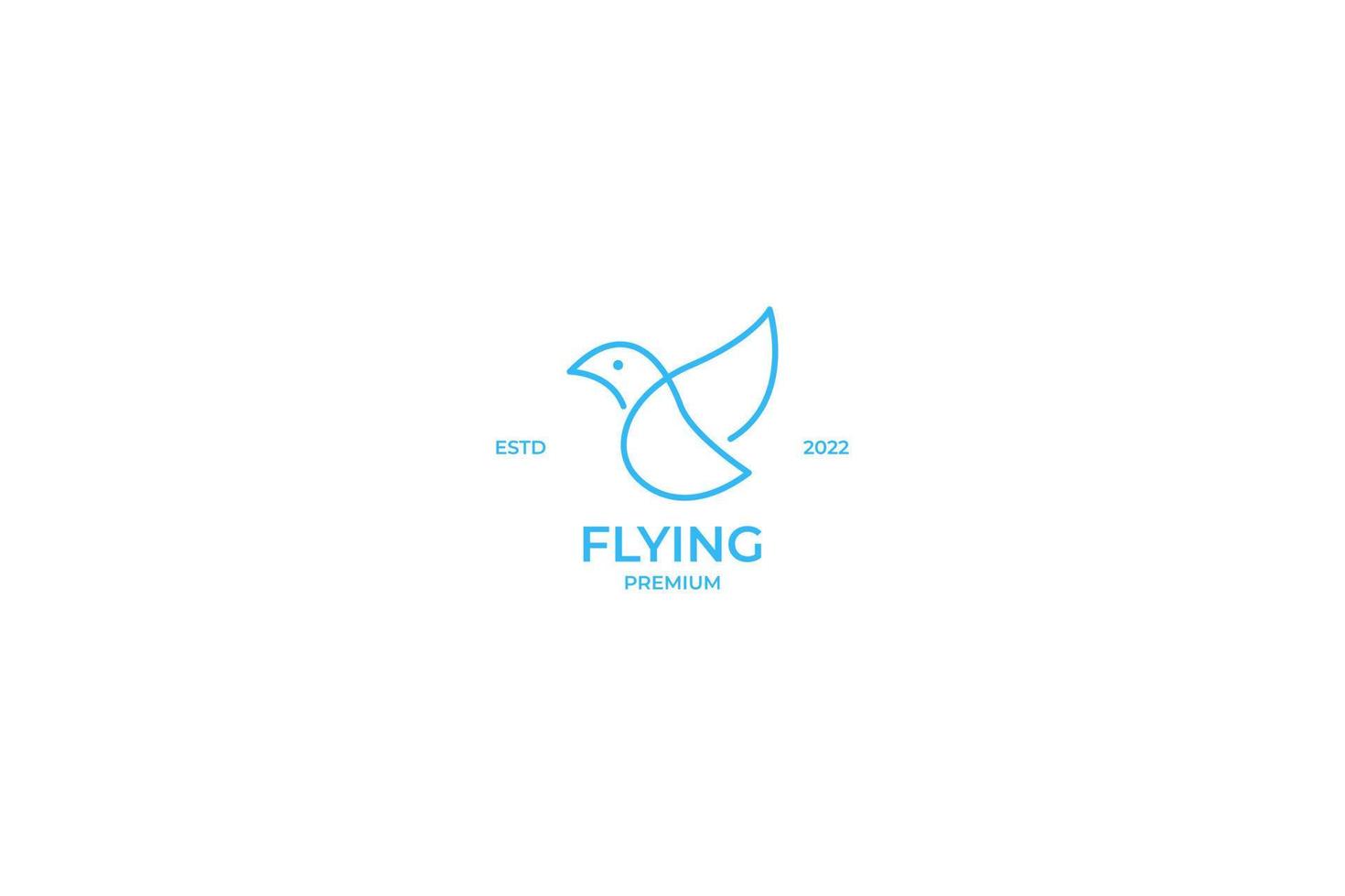 Flat flying bird logo design vector illustration idea