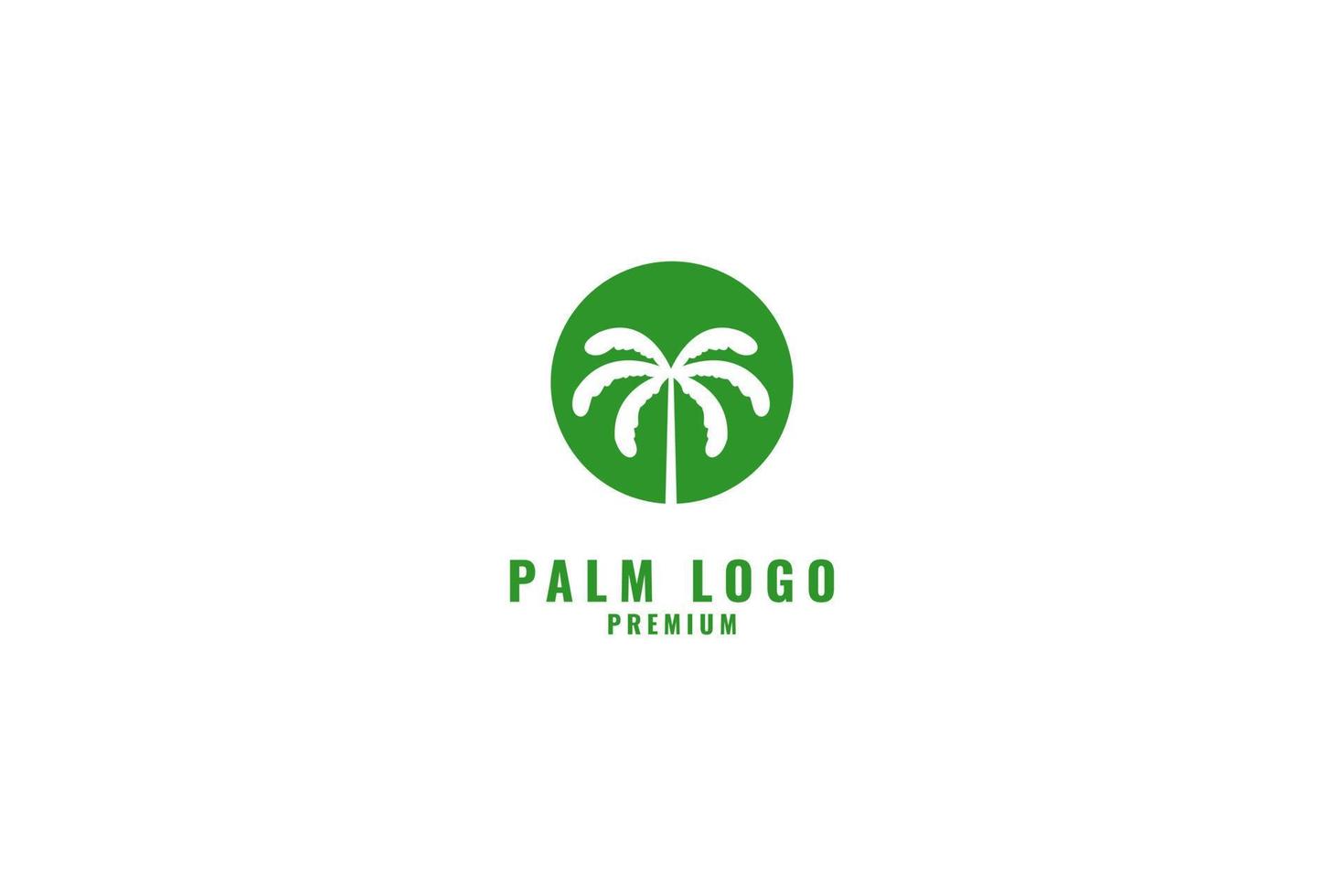 idea de ilustración de vector de diseño de logotipo de palma