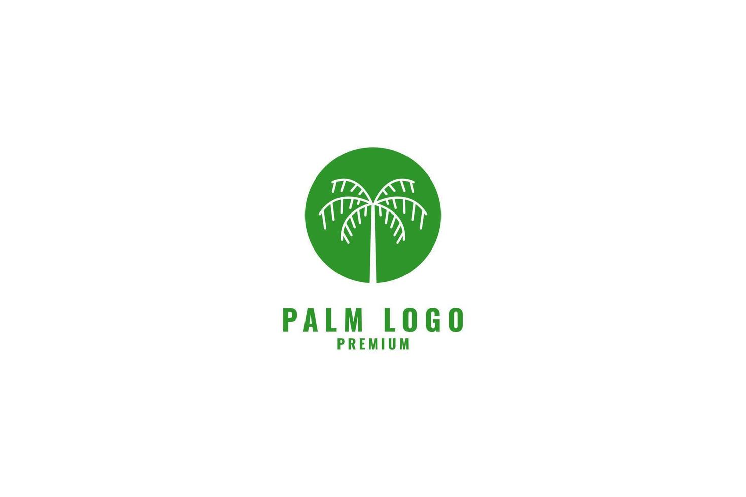 idea de ilustración de vector de diseño de logotipo de palma
