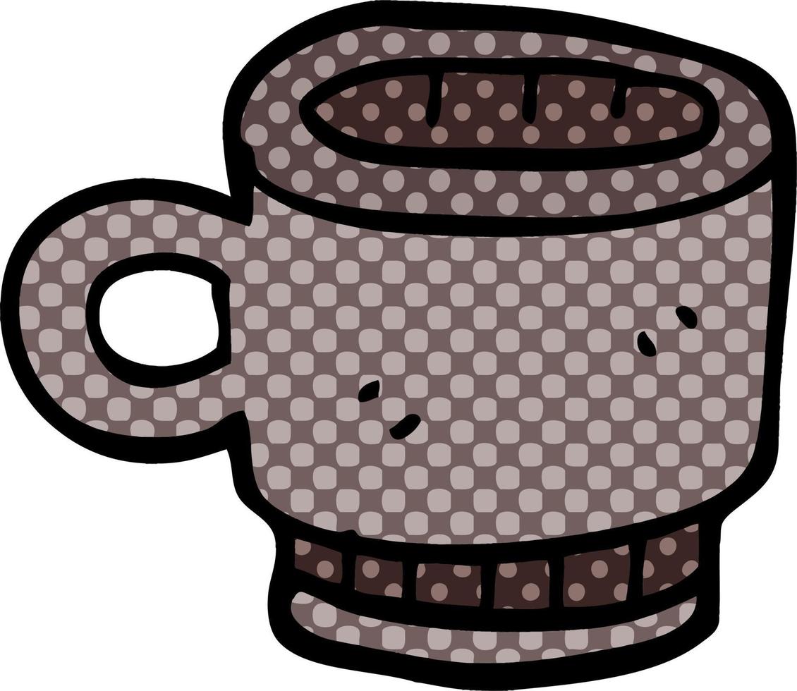 taza de café de garabato de dibujos animados vector