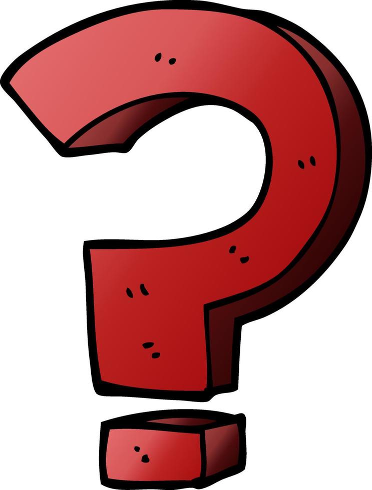 cartoon doodle question mark vector