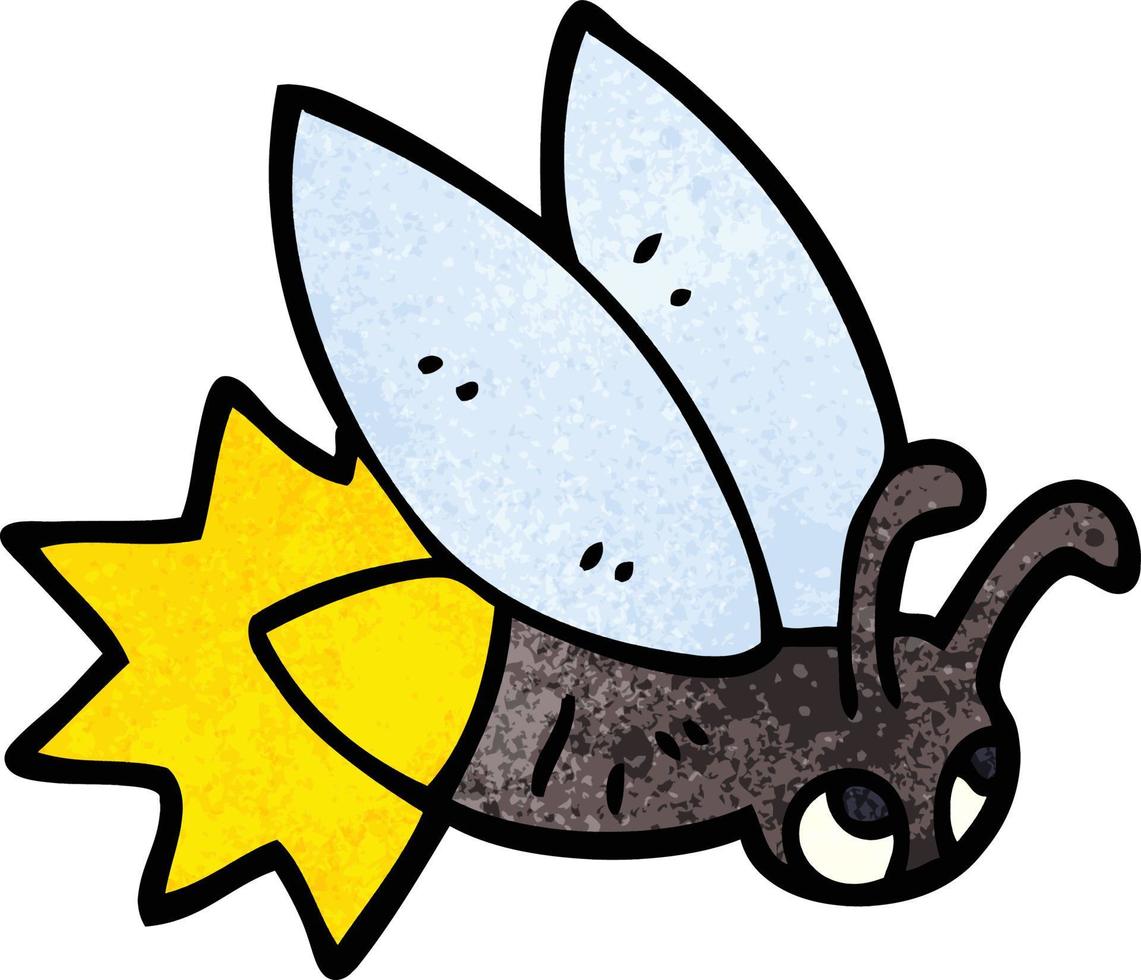 cartoon doodle firefly vector