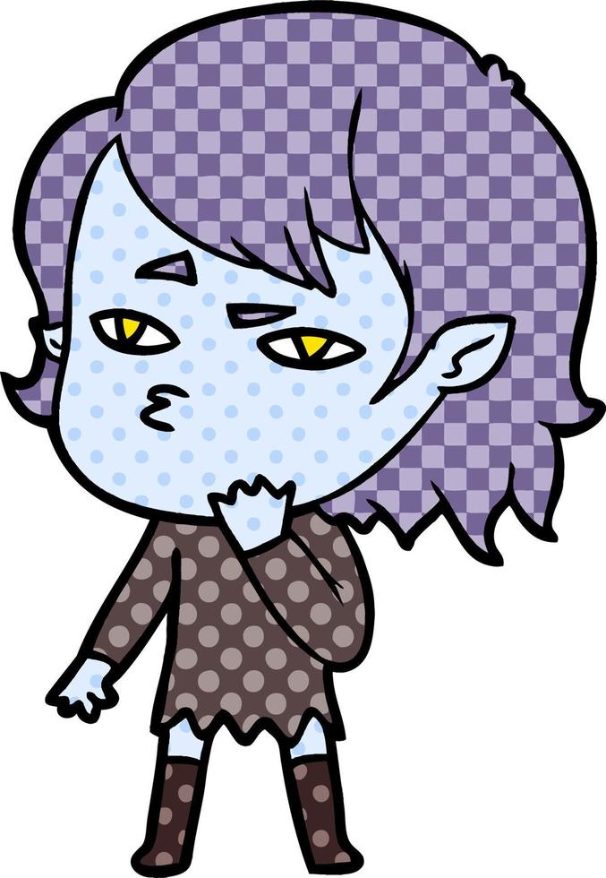 cartoon vampire girl vector