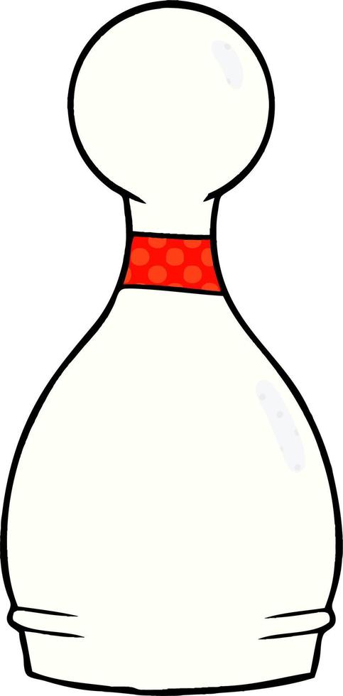 cartoon bowling pin vector