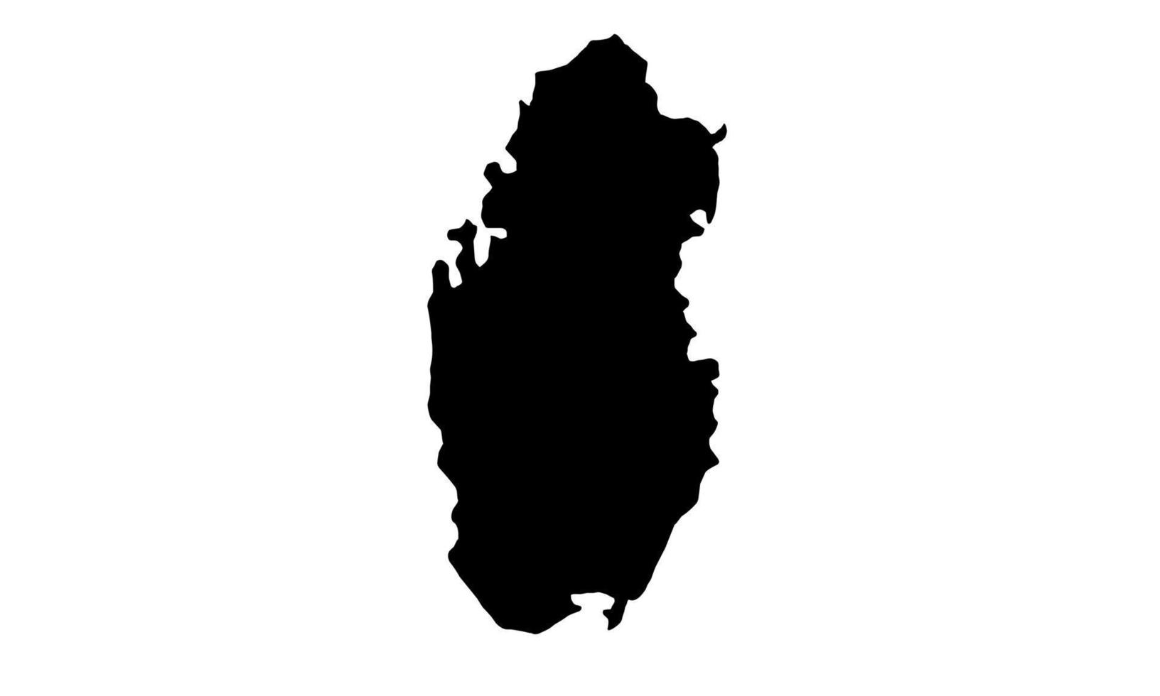 black silhouette in Qatar in the middle east vector