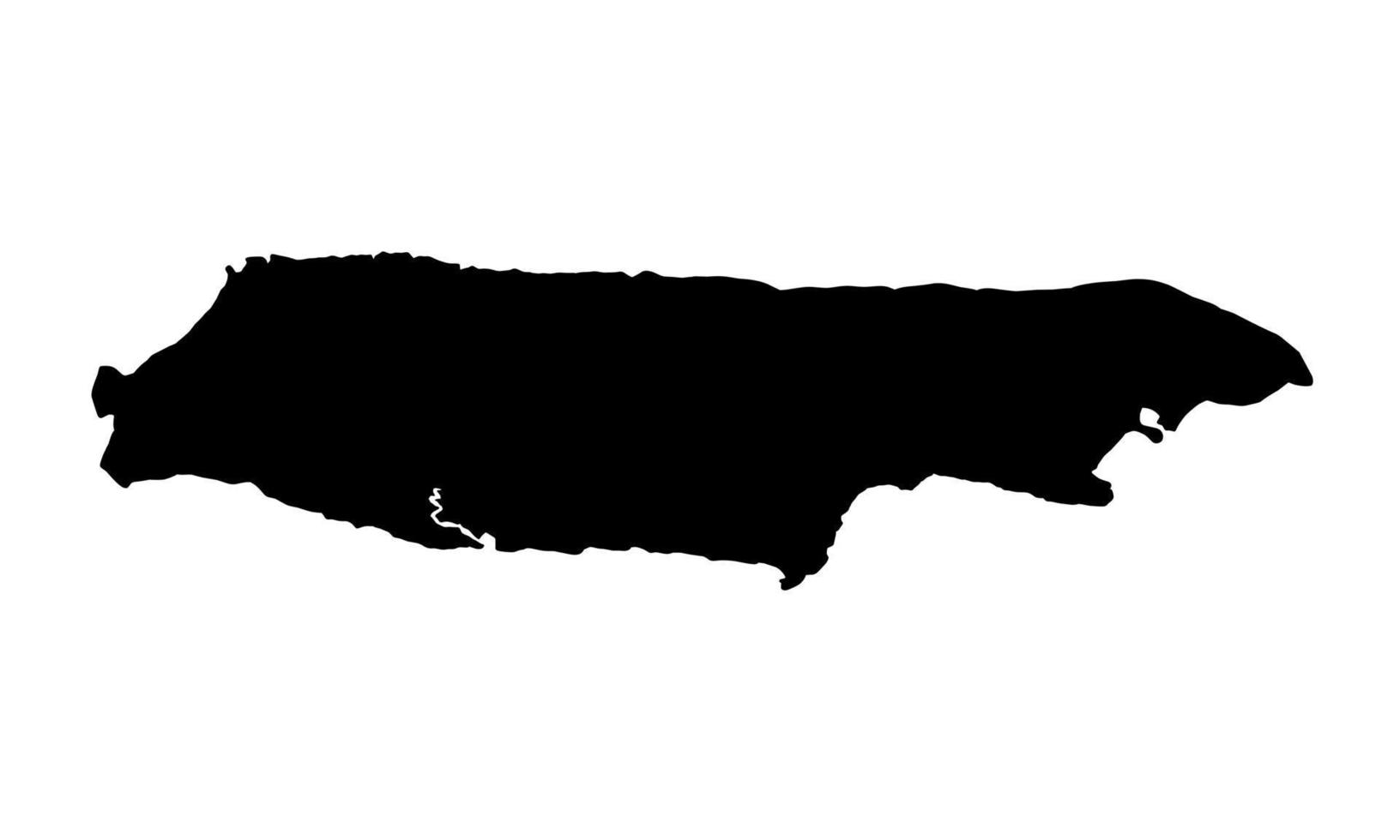 mapa de silueta negra de isla madura vector