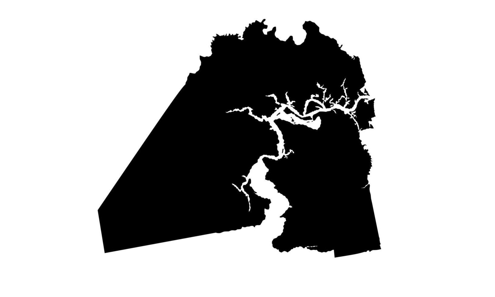 JAKSONVILE map black silhouette on white background vector