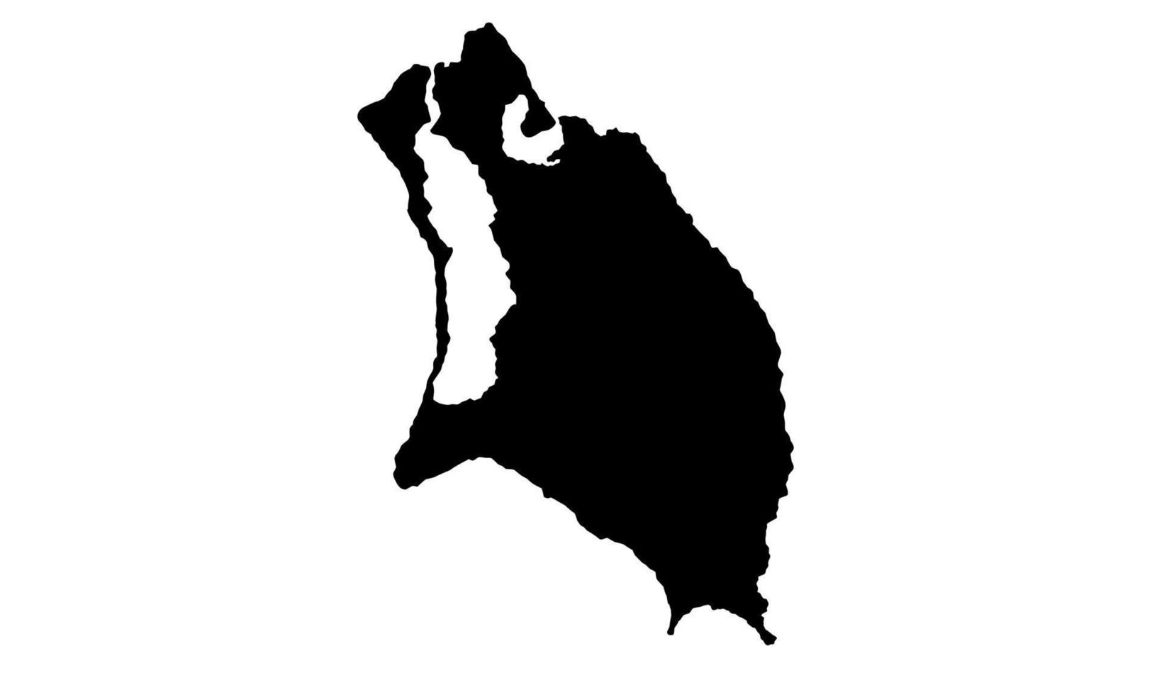 BARBUDA map black silhouette on white background vector