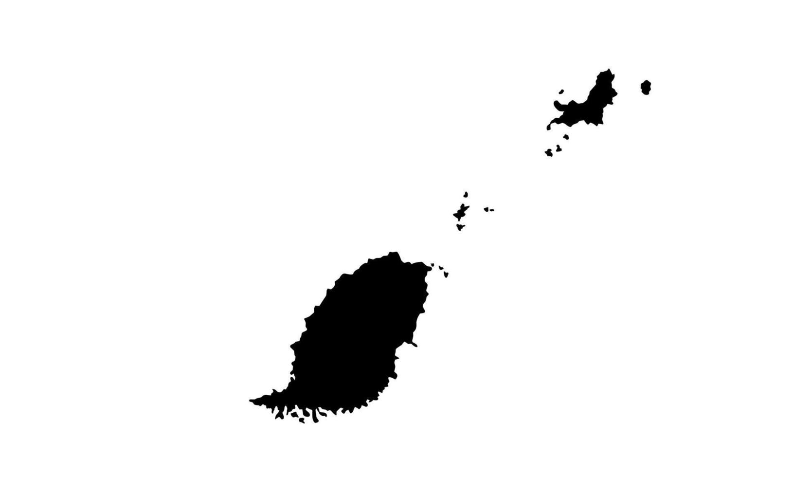 GRENADA map black silhouette on white background vector