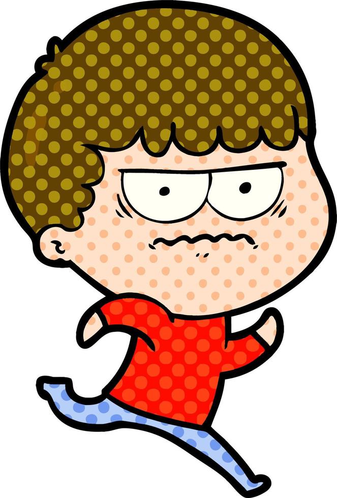 cartoon annoyed man vector