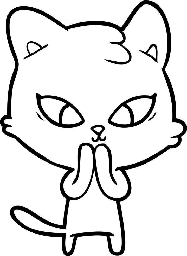 cute cartoon cat vector